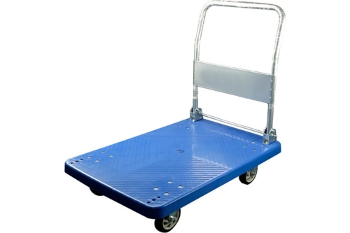 Тележка платформенная пластиковая 250 кг TOR PH250P (800х500) со складной ручкой (резина 125 мм) по ценам производителя в Москве с доставкой по всей России