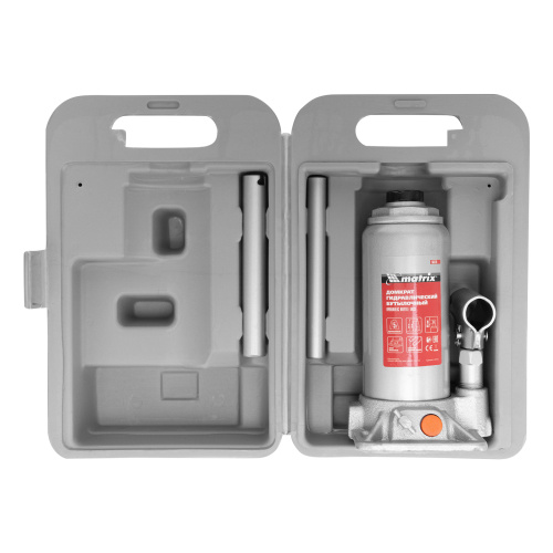 Домкрат гидравлический бутылочный, 5 т, h подъема 197-382 мм, в пластиковом кейсе Matrix по ценам производителя в Москве с доставкой по всей России