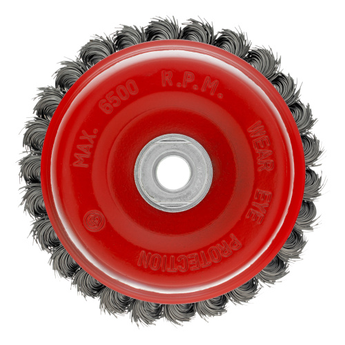 Щетка для УШМ, 125 мм, М14, "чашка", крученая проволока 0.5 мм Matrix по ценам производителя в Москве с доставкой по всей России