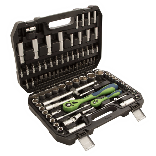 Набор инструментов 94 предмета, CrV, 1/2", 1/4" Сибртех по ценам производителя в Москве с доставкой по всей России