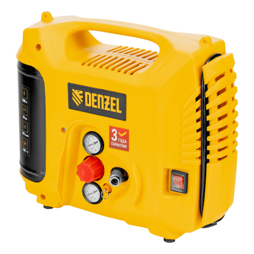 Компрессор воздушный DL1300, 10 бар, 1,3 кВт 180 л/мин 5 л, с набором аксессуаров Denzel по ценам производителя в Москве с доставкой по всей России