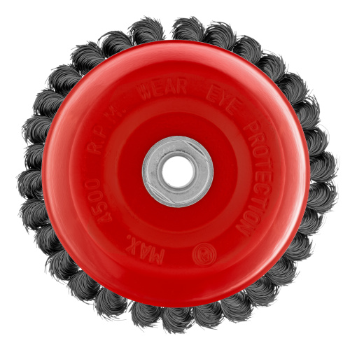 Щетка для УШМ, 150 мм, М14, "чашка", крученая проволока 0.35 мм Matrix по ценам производителя в Москве с доставкой по всей России