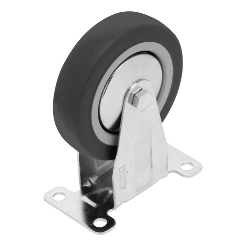 Колесо неповоротное D 100 мм, крепление  платформенное Сибртех по ценам производителя в Москве с доставкой по всей России