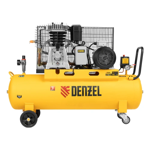 Компрессор воздушный, ременный привод BCI4000-T/100, 4.0 кВт, 100 литров, 690 л/мин Denzel по ценам производителя в Москве с доставкой по всей России