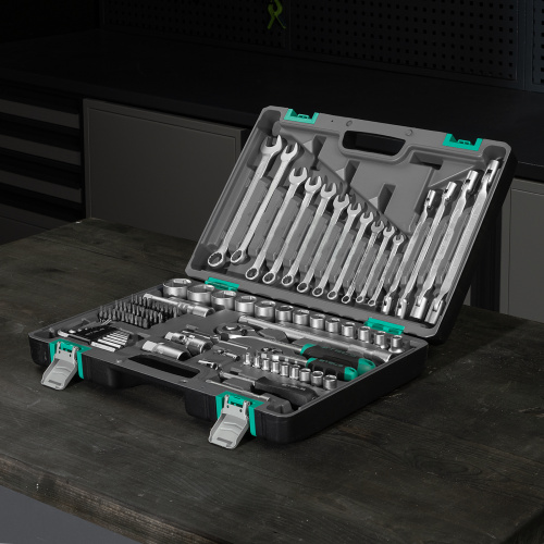 Набор инструментов, 1/2", 1/4", CrV, пластиковый кейс 88 предметов Stels по ценам производителя в Москве с доставкой по всей России