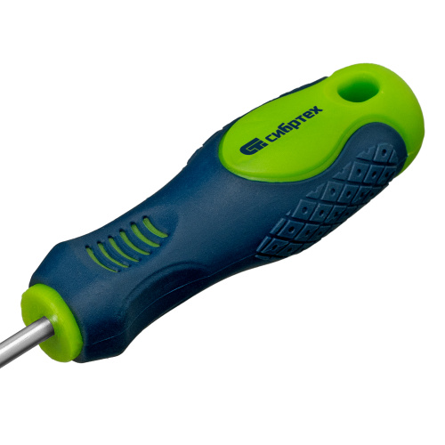 Отвертка, SL4 х 100 мм, CrV, двухкомпонентная рукоятка Сибртех по ценам производителя в Москве с доставкой по всей России