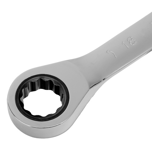 Ключ накидной трещоточный, 18 х 19 мм, CrV, зеркальный хром Matrix Professional по ценам производителя в Москве с доставкой по всей России