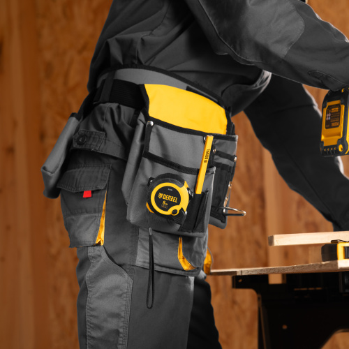 Рулетка 8м х 25мм, двухкомп. корпус, кнопка-пауза Denzel по ценам производителя в Москве с доставкой по всей России