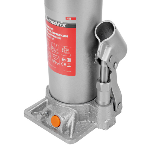 Домкрат гидравлический бутылочный, 8 т, h подъема 230-457 мм Matrix по ценам производителя в Москве с доставкой по всей России