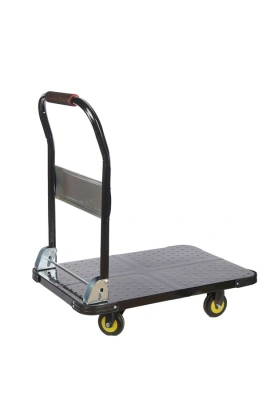 Тележка платформенная 600 кг TOR PH600 (720х470) со складной ручкой (пластиковые колеса 100 мм) по ценам производителя в Москве с доставкой по всей России