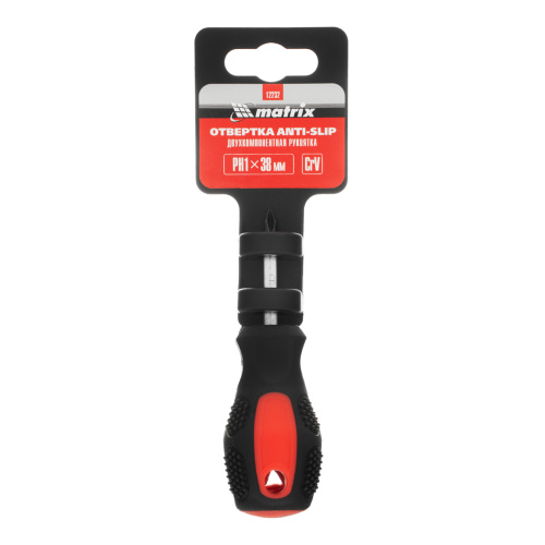 Отвертка Anti-Slip, PH1 х 38 мм, CrV, двухкомпонентная рукоятка Matrix по ценам производителя в Москве с доставкой по всей России