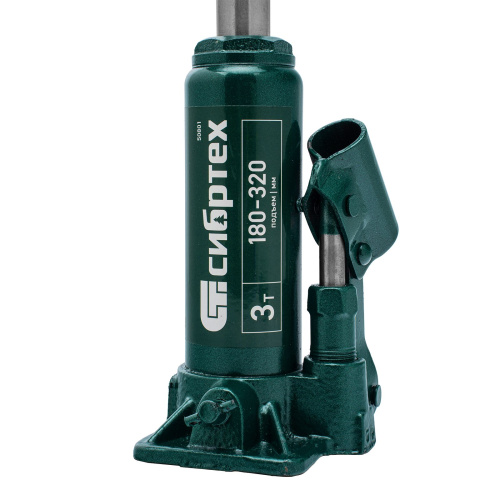 Домкрат гидравлический бутылочный, 3 т, 180-320 мм Сибртех по ценам производителя в Москве с доставкой по всей России