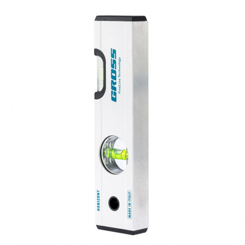 Уровень алюминиевый, 200 мм, фрезерованный, 2 глазка, магнитный Gross по ценам производителя в Москве с доставкой по всей России