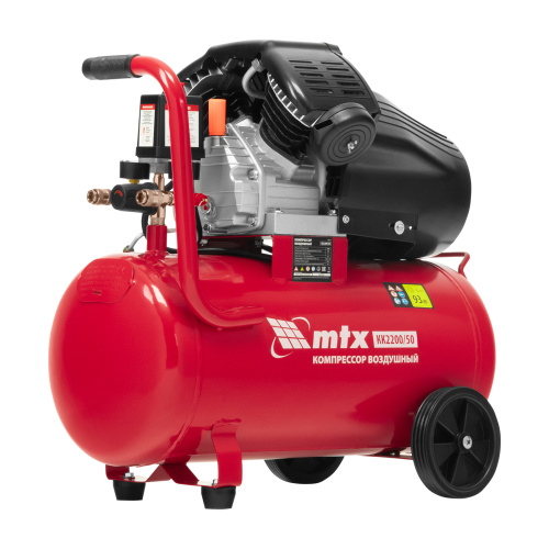 Компрессор воздушный КК-2200/50, 2,2 кВт, 350 л/мин, 50 л, прямой привод, масляный MTX по ценам производителя в Москве с доставкой по всей России