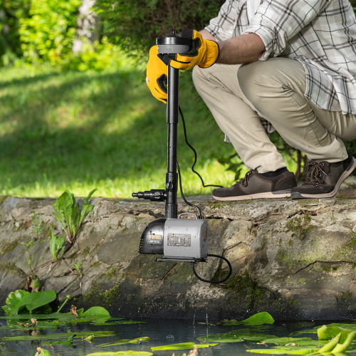 Насос фонтанный FNP110-34, 112 Вт, подъем 3,4 м, 3400 л/ч, колокольчик/каскад/гейзер Denzel по ценам производителя в Москве с доставкой по всей России