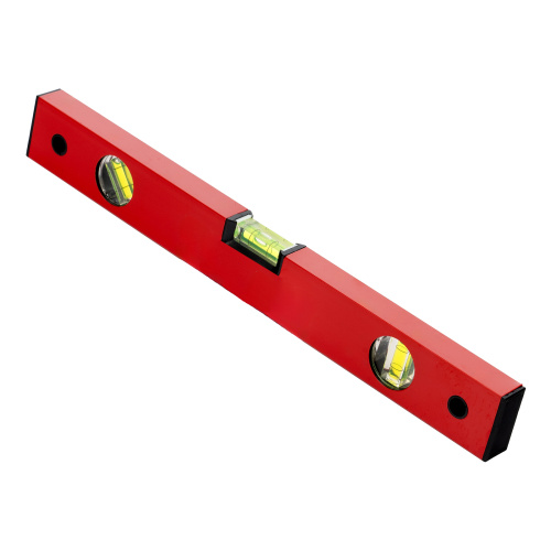 Уровень алюминиевый, 400 мм, 3 глазка, красный, линейка Matrix по ценам производителя в Москве с доставкой по всей России