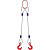 Строп канатный 2СК,  с 2 крюками 20Т x 5М по ценам производителя в Москве с доставкой по всей России