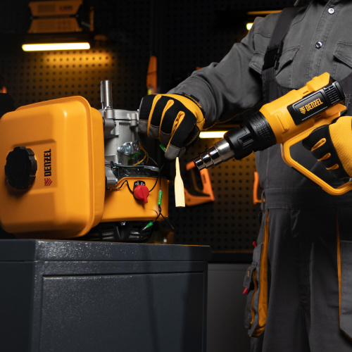 Фен технический HG-2000E, 2000 Вт, 2 режима, LCD дисплей Denzel по ценам производителя в Москве с доставкой по всей России