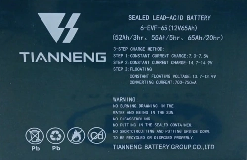 Аккумулятор свинцово-кислотный герм. (GEL) 12В/65Ач (20Hr) 223х135х177 для тележек WPT15-2 по ценам производителя в Москве с доставкой по всей России