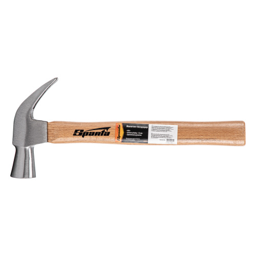 Молоток-гвоздодер, 650 г, боек 32 мм, деревянная рукоятка Sparta по ценам производителя в Москве с доставкой по всей России