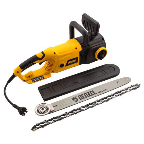 Пила цепная электрическая EDS-2000, 2 кВт,продольная, шина 40 см, шаг 3/8, паз 1.3 мм, 56 звеньев Denzel по ценам производителя в Москве с доставкой по всей России