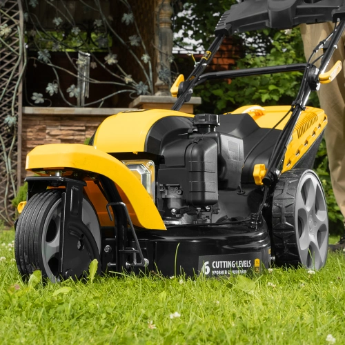 Бензиновая газонокосилка GLT-460SP-T, Trike 149 см3, 46 см, привод, панель, 60л Denzel по ценам производителя в Москве с доставкой по всей России