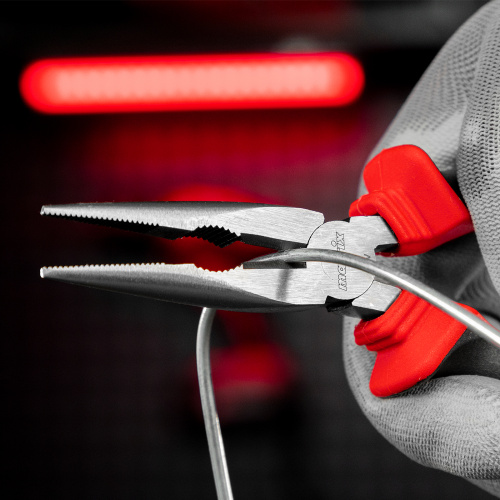 Длинногубцы прямые, 180 мм, хром-ванадий, двухкомпонентные рукоятки Matrix по ценам производителя в Москве с доставкой по всей России