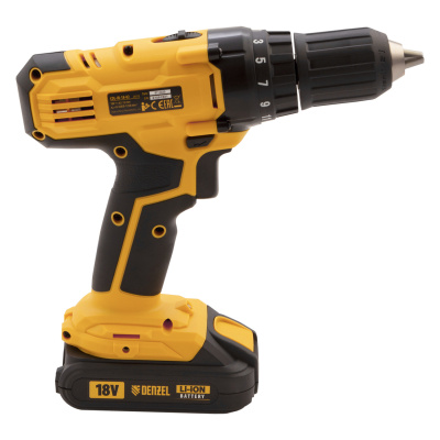 Дрель-шуруповерт аккумуляторная CDL-IB-18-02, Li-Ion, 18 В, 2 акк. Denzel по ценам производителя в Москве с доставкой по всей России