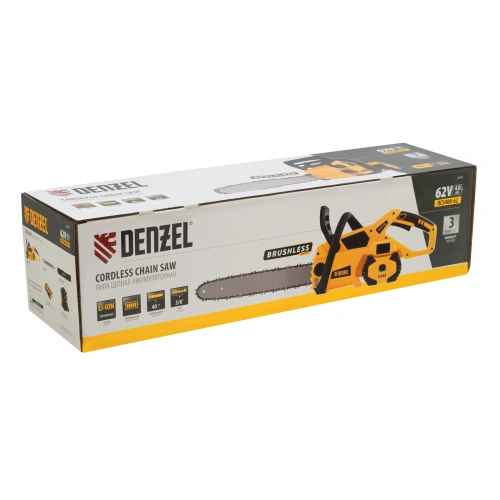 Пила цепная  аккумуляторная  бесщет., RCS 400-62, 400 мм, Li-ion, 62В Denzel по ценам производителя в Москве с доставкой по всей России
