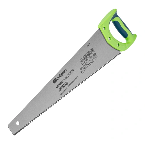 Ножовка по дереву "Зубец", 500 мм, 7-8 TPI, каленый зуб 3D, двухкомпонентная рукоятка Сибртех по ценам производителя в Москве с доставкой по всей России