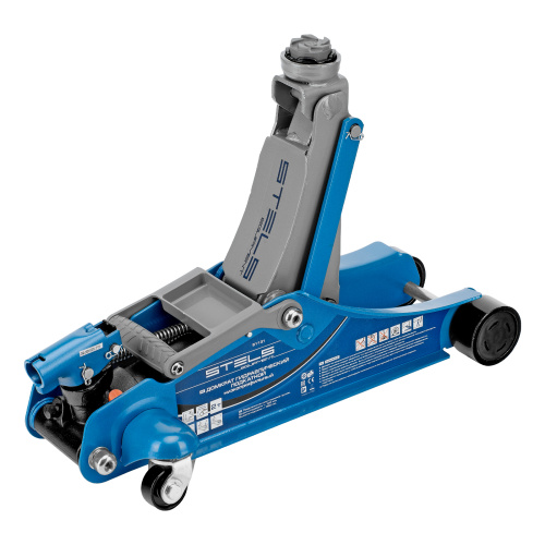 Домкрат гидравлический подкатной, поворотная рукоятка, 2 т, Low Profile, 100-350 мм Stels по ценам производителя в Москве с доставкой по всей России