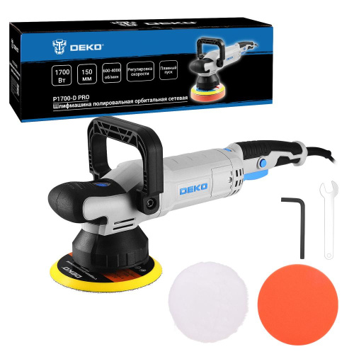 Шлифмашина полировальная орбитальная сетевая DEKO P1700-D PRO, 150мм, 1700 Вт по ценам производителя в Москве с доставкой по всей России