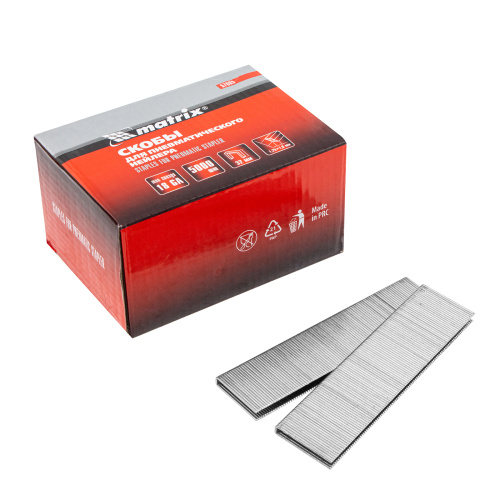 Скобы для пневматического степлера 18GA, 1.25 х 1 мм длина 32 мм ширина 5,7 мм, 5000 шт Matrix по ценам производителя в Москве с доставкой по всей России