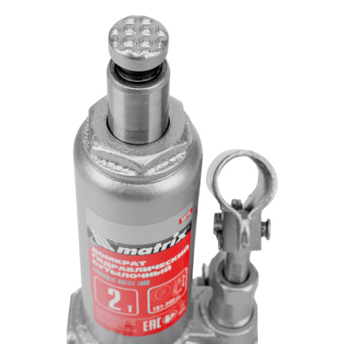 Домкрат гидравлический бутылочный, 2 т, высота подъема 181-345 мм Matrix по ценам производителя в Москве с доставкой по всей России