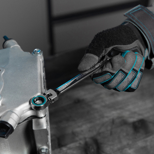 Набор ключей комбинированных с трещоткой, 8-19 мм, 7 шт, шарнирные, CrV Gross по ценам производителя в Москве с доставкой по всей России