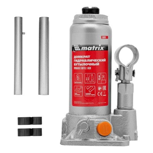 Домкрат гидравлический бутылочный, 2 т, h подъема 158-308 мм Matrix по ценам производителя в Москве с доставкой по всей России