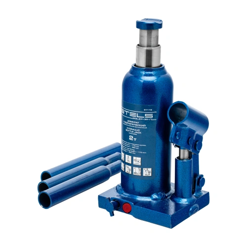 Домкрат гидравлический бутылочный телескопический, 2 т, H подъема 170-380 мм Stels по ценам производителя в Москве с доставкой по всей России