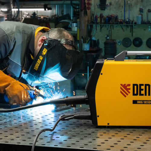 Аппарат инвертор. полуавтомат. cварки IMIG-185SDR, 180 А, ПВ 60%, катушка 5 кг Denzel по ценам производителя в Москве с доставкой по всей России
