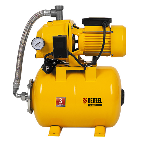 Насосная станция эжекторная PSD800C, 800 Вт, 2400 л/ч, ресивер 24 л, всасывание 20 м Denzel по ценам производителя в Москве с доставкой по всей России