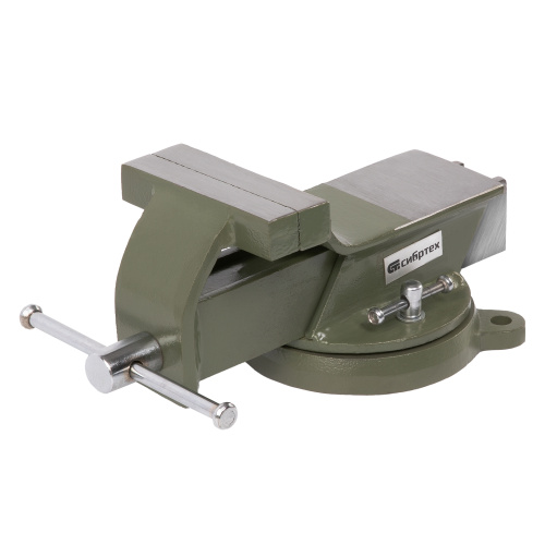 Тиски слесарные, 100 мм, стальные, поворотные Сибртех по ценам производителя в Москве с доставкой по всей России