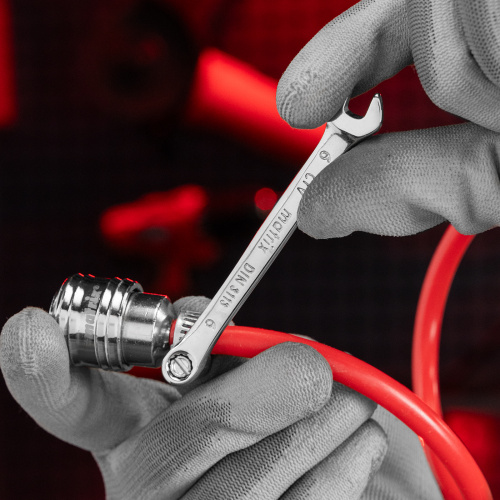 Ключ комбинированный, 6 мм, CrV, полированный хром Matrix по ценам производителя в Москве с доставкой по всей России