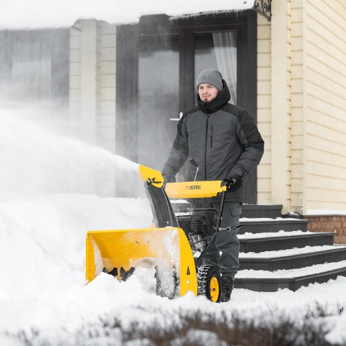 Бензиновая снегоуборочная машина SBM 610, 212 cc, ручной старт, фара Denzel по ценам производителя в Москве с доставкой по всей России
