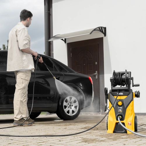 Моечная машина высокого давления R-210iD, 2600 Вт, 210 бар, 8.0 л/мин, асинхронный двигатель, барабан Denzel купить в Москве с доставкой по всей России | ProtosMarket.ru