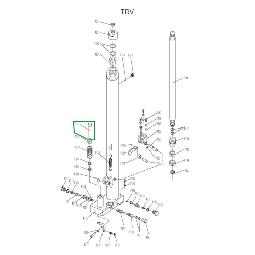 Шток нагнетательный гидроузла для TRV1025/1525 по ценам производителя в Москве с доставкой по всей России