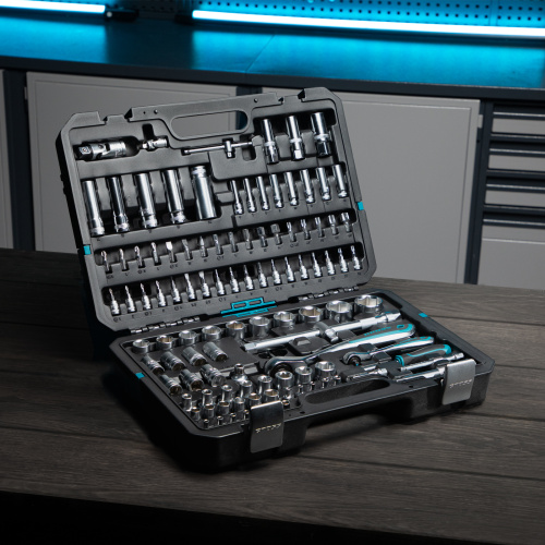 Набор инструментов, 1/4", 1/2", CrV, 120 зубьев, 109 предметов Gross по ценам производителя в Москве с доставкой по всей России