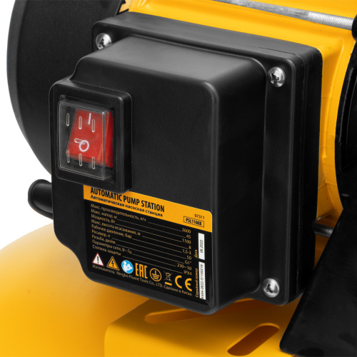 Насосная станция PSL1100X, 1100 Вт, 3600 л/ч, ресивер 50 л, подъем 45 м, нержавейка Denzel по ценам производителя в Москве с доставкой по всей России