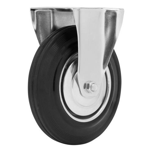 Колесо неповоротное D 200 мм, крепление  платформенное Сибртех по ценам производителя в Москве с доставкой по всей России