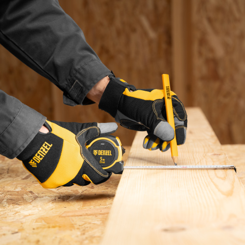 Рулетка 5м х 19мм, двухкомп. корпус, магнитный обрезиненный зацеп Denzel по ценам производителя в Москве с доставкой по всей России