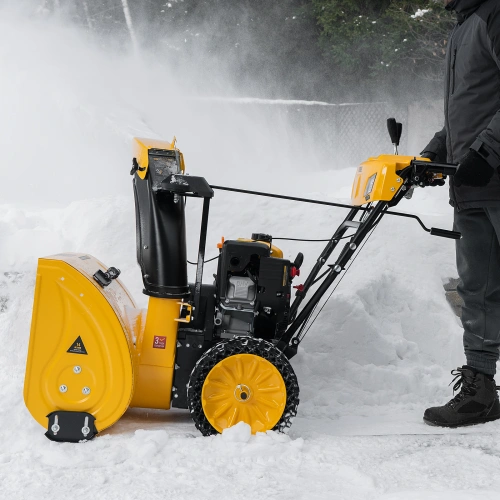 Бензиновая снегоуборочная машина SBM 610S PRO, 212 cc, электростартер, фара, обогрев Denzel по ценам производителя в Москве с доставкой по всей России