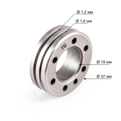 Ролик WECO 1.2/1.6 D=37 d=19 V купить в Москве с доставкой по всей России | ProtosMarket.ru